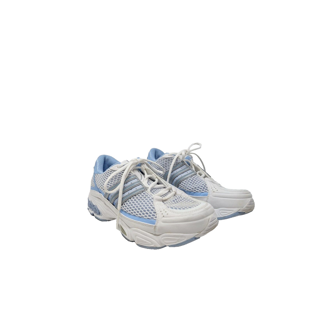 Adidas Shoes Tennis Running White Light Blue Silver Women's Size 7.5